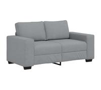 vidaXL Canapé 2 places gris clair 120 cm tissu