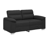 vidaXL Canapé 2 places Similicuir Noir 120 cm