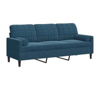 vidaXL Canapé 2 places 120 cm velours avec oreillers gris foncé