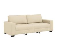 vidaXL Canapé 3 places crème 220 x 77 x 82 cm en tissu, canapé, canapé 3 places, canapé en tissu, canapé 3 places en tissu