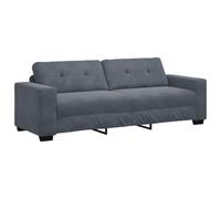 vidaXL Canapé 3 Places Gris foncé 220 x 78 x 80 cm Velours