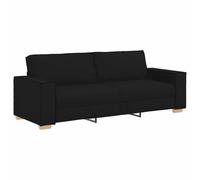vidaXL Canapé 3 places 180 cm Tissu Noir