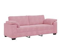 vidaXL Canapé 3 Places Rose 220x77x82 cm Velours