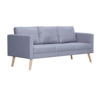 vidaXL Canapé 3 places Mobilier de salon 242219 – Tissu gris clair
