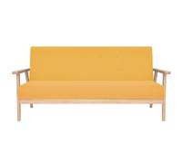 Canapé à 3 places Tissu Jaune