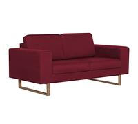 Vidaxl Canapé À 2 Places Tissu Rouge Bordeaux Rouge