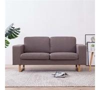 vidaXL Canapé à 2 places Banquette Sofa de Salon Causeuse Meuble de Salon Mobilier de Salon Maison Salle de Séjour Intérieur Tissu Taupe 281395 Taupe G