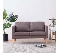 Canapé À 2 Places Tissu Taupe
