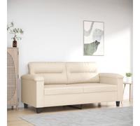 Canapé à 2 places Beige 140 cm Tissu microfibre Beige G