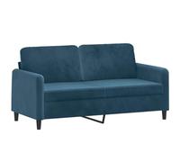 vidaXL Canapé à 2 Places Bleu 140 cm Velours