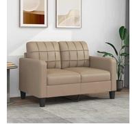 vidaXL Canapé 2 places Cappuccino 120 cm en similicuir rembourré