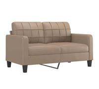 vidaXL Canapé à 2 Places Cappuccino 140 cm Similicuir, canapé, canapé rembourré, siège de Salon, Causeuse, canapé de Salon, canapé à Deux Places