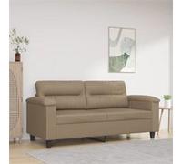 vidaXL Canapé 2 places – Fauteuil avec dossier et accoudoirs – Similicuir Cappuccino 140 cm