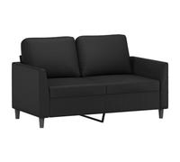 vidaXL Canapé à 2 Places, Causeuse avec Accoudoirs, Siège avec Dossier Rembourré, Meuble de Salon Salle de Séjour, Moderne, Noir Similicuir