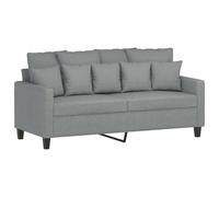 vidaXL Canapé à 2 places 140 cm – Tissu gris clair, accoudoirs, dossier rembourré