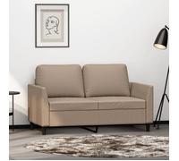 vidaXL Canapé à 2 Places, Causeuse avec Accoudoirs, Siège avec Dossier Rembourré, Meuble de Salon Salle de Séjour, Moderne, Cappuccino Similicuir