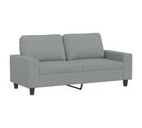 vidaXL Canapé à 2 Places, Causeuse avec Accoudoirs, Siège avec Dossier Rembourré, Meuble de Salon Salle de Séjour, Moderne, Gris Clair Tissu