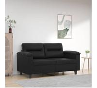 vidaXL Canapé 2 places 359578 - Siège et dossier rembourrés, accoudoirs - Noir similicuir 120 cm