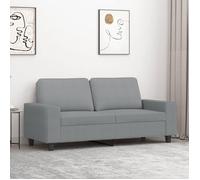 vidaXL Canapé à 2 places 359391 – Causeuse moderne avec accoudoirs, tissu gris clair 140 cm