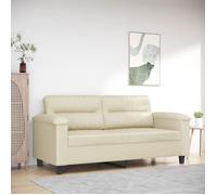 Vidaxl Canapé À 2 Places Crème 140 Cm Similicuir