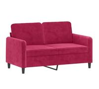vidaXL Canapé à 2 places Rouge bordeaux 120 cm Velours