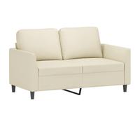 Vidaxl Canapé À 2 Places Crème 120 Cm Similicuir