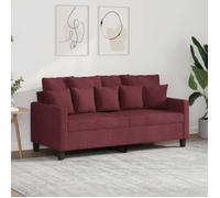 vidaXL Canapé à 2 Places, Causeuse avec Oreillers, Siège avec Accoudoirs et Dossier Rembourrés, Meuble de Salle de Séjour, 359273