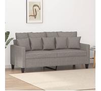 Vidaxl Canapé À 2 Places Taupe 140 Cm Tissu Gris