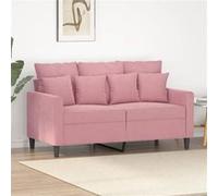 Vidaxl Canapé À 2 Places Rose 120 Cm Velours Rose