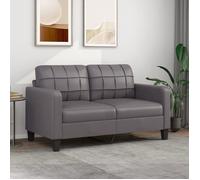 Vidaxl Canapé À 2 Places Gris 140 Cm Similicuir Gris