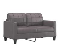 Vidaxl Canapé À 2 Places Gris 140 Cm Similicuir Gris