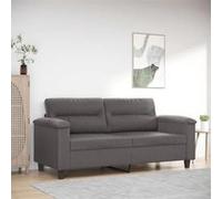 vidaXL Canapé 2 places Causeuse moderne – Accoudoirs, Siège et Dossier rembourrés – Gris Similicuir