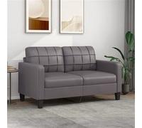 vidaXL Canapé 2 places 140 cm Similicuir Gris
