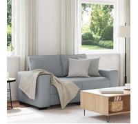 vidaXL Canapé à 2 Places Gris Clair 120 cm Tissu, canapé, canapé 2 Places, canapé en Tissu, Divan, canapé Deux Places, canapé 2 Places en Tissu