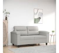 vidaXL Canapé à 2 places Gris clair 120 cm Tissu microfibre Gris clair G
