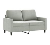 vidaXL Canapé à 2 Places Gris Clair 120 cm Velours, canapé, canapé rembourré, siège de Salon, Causeuse, canapé de Salon, canapé à Deux Places