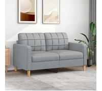 vidaXL Canapé à 2 places Gris clair 140 cm Tissu, canapé, canapé rembourré, sièges de salon, causeuse, canapé de salon, 359091