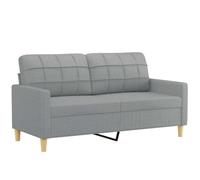 vidaXL Canapé à 2 places Gris clair 140 cm Tissu, canapé, canapé rembourré, sièges de salon, causeuse, canapé de salon, 359091