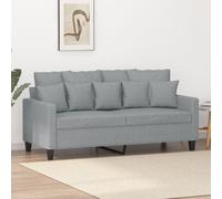 Vidaxl Canapé À 2 Places Gris Clair 140 Cm Tissu Gris