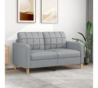 Vidaxl Canapé À 2 Places Gris Clair 140 Cm Tissu Gris