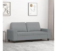 vidaXL Canapé à 2 places 359391 – Causeuse moderne avec accoudoirs, tissu gris clair 140 cm