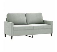 vidaXL Canapé à 2 places Gris clair 140 cm Velours, canapé, canapé rembourré, siège de salon, causeuse, canapé de salon, 359199