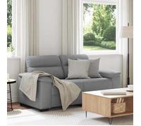 vidaXL Canapé 2 places en tissu gris clair 160×81×84 cm