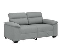 vidaXL Canapé 2 places en tissu gris clair 160×81×84 cm