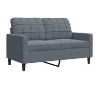 vidaXL Canapé à 2 Places Gris foncé 120 cm Velours, canapé, canapé rembourré, siège de Salon, Causeuse, canapé de Salon, canapé à Deux Places