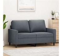 vidaXL Canapé à 2 places moderne avec accoudoirs, siège & dossier rembourrés, velours gris foncé