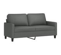 Vidaxl Canapé À 2 Places Gris Foncé 140 Cm Tissu Gris