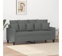 Vidaxl Canapé À 2 Places Gris Foncé 140 Cm Tissu Gris