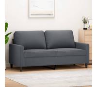 vidaXL Canapé à 2 places Gris foncé 140 cm Velours