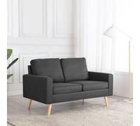 Vidaxl Canapé À 2 Places Gris Foncé Tissu Gris